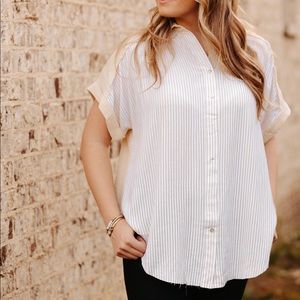 Classics Button Down Dolman Sleeve Top